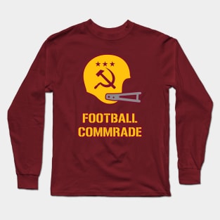 Football Commrade Helmet - Burgundy Long Sleeve T-Shirt